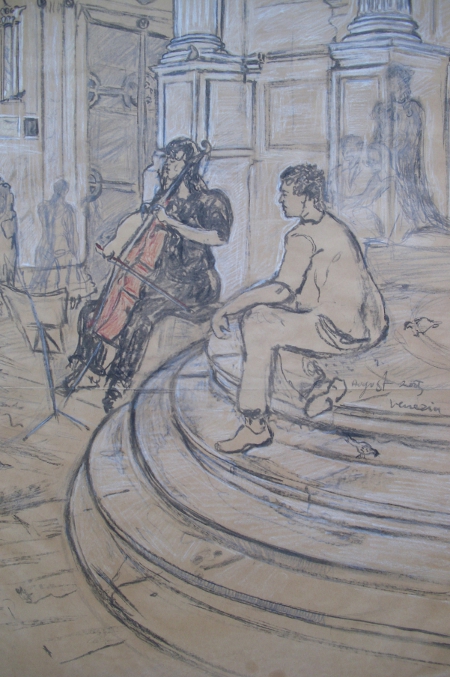 Ose, Charcoal on Brown Paper<br/>2004. 67 x 90cm by Chistopher Good